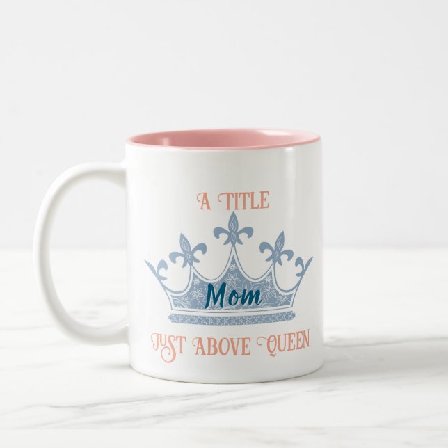 Mum Queen Crown Two-Tone Coffee Mug (Left)