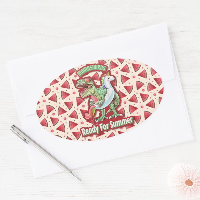 Mum Queen Floral  Oval Sticker (Envelope)