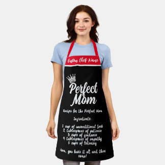 Mum Quotes, Perfect Mum Recipe Personalised Gift Apron
