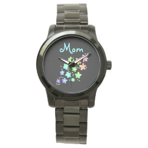 "Mum" Rainbow Flowers Watch
