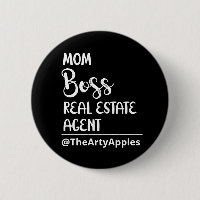 Mum Real Estate Agent Button Badge – Custom