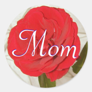 Mum Red Rose Sticker