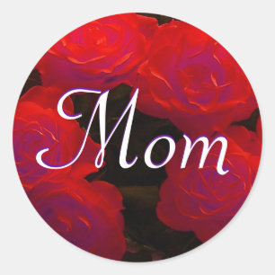 Mum Red Roses Sticker