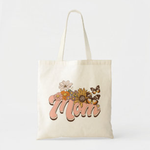 Mum Retro Floral Tote Bag