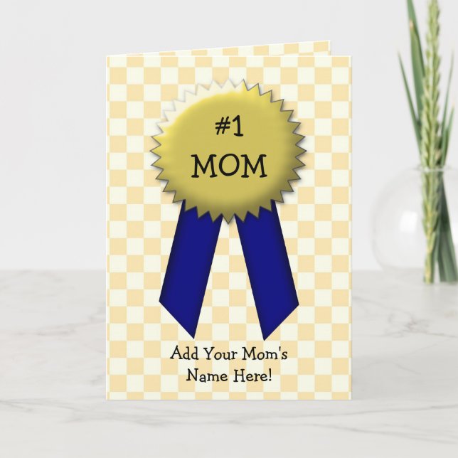 Mum Ribbon Award, Mother's Day Card (Front)