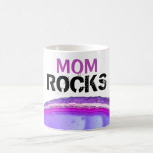 *~* Mum Rocks Stones Lapidary Agate Slab Coffee Mug