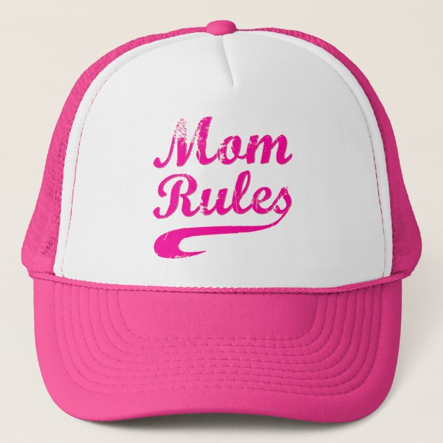 Mum Rules Funny Saying Hat (Front)