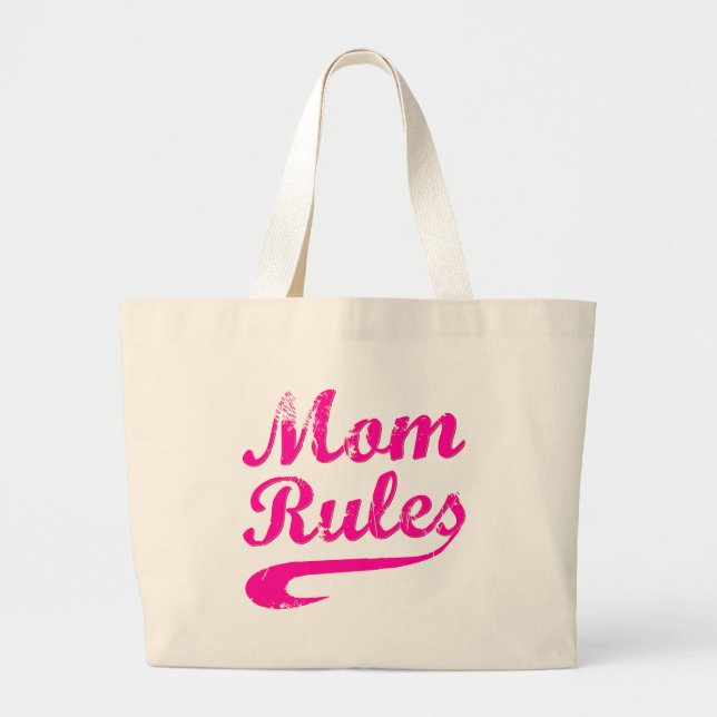 Mum Rules Funny Saying Tote (Front)
