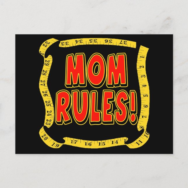Mum Rules Postcard (Front)