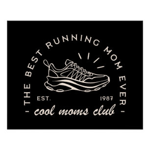 Mum run club running marathoner athletic aesthetic poster