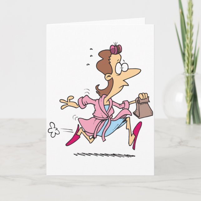 Mum Running Greeting Cards (Front)