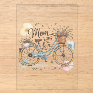 Mum Runs On Love Acrylic Invitations