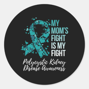 Mum’s Fight My Fight Polycystic Kidney Disease Awa Classic Round Sticker