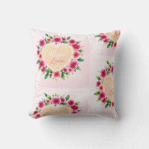 Mum’s Floral Heart Embrace Cushion