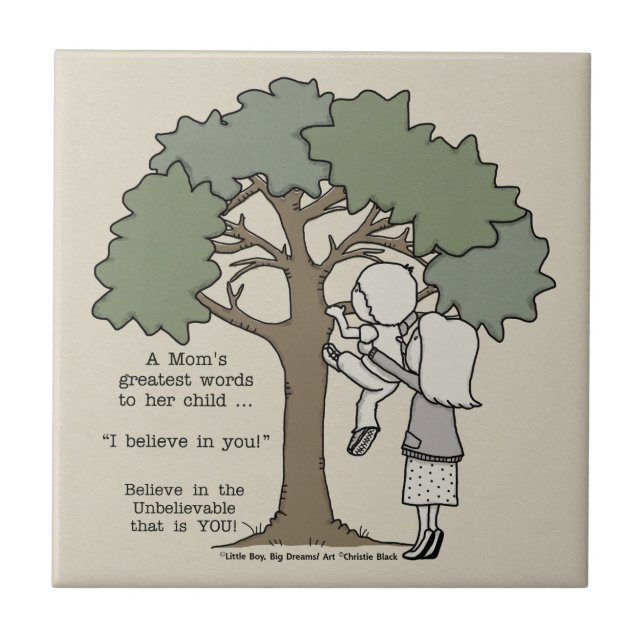 Mum’s Greatest Words Ceramic Tile (Front)