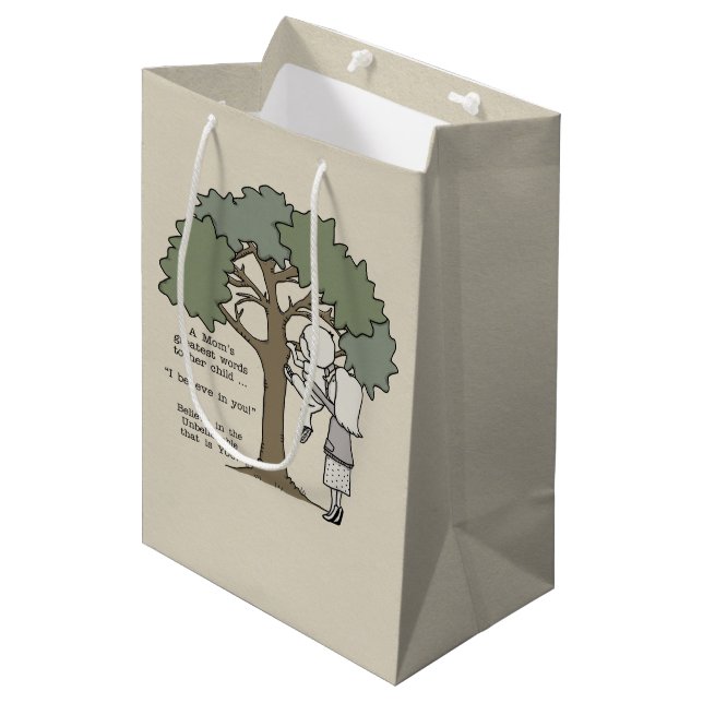 Mum’s Greatest Words Medium Gift Bag (Front Angled)
