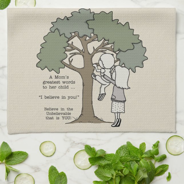 Mum’s Greatest Words Tea Towel (Folded)