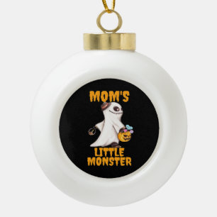 Mum’s Little Boo Monster Funny Graphic Ceramic Ball Christmas Ornament