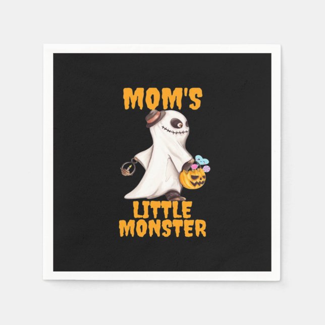 Mum’s Little Boo Monster Funny Graphic Napkin (Front)