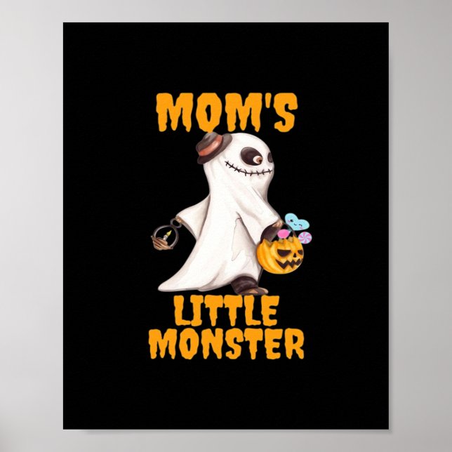 Mum’s Little Boo Monster Funny Graphic Poster (Front)