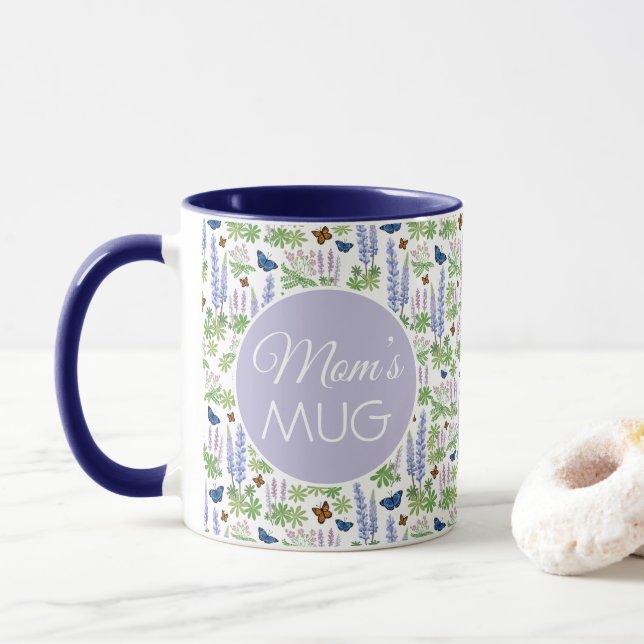 Mum’s Mug wildflowers & butterflies  (With Donut)
