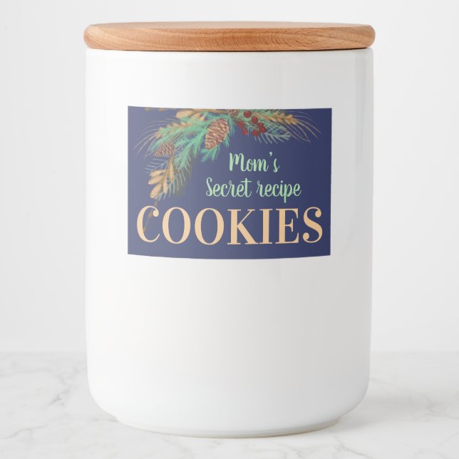 Mum’s secret recipe COOKIES. Set of labels (Front)