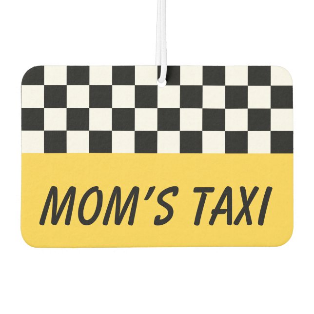 Mum’s Taxi Car Auto Air Freshener Gift (Front)