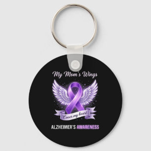 Mum’s wings cover heart mothers alzheimer’s key ring