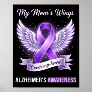 Mum’s wings cover heart mothers alzheimer’s poster