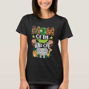 Mum Safari 1st Birthday Mum of Wild One Zoo Jungle T-Shirt