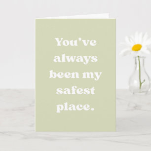 Mum Safest Place Love Heartfelt Quote Card