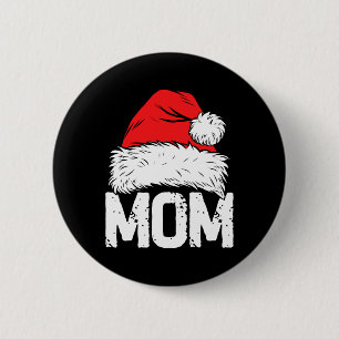 Mum Santa Christmas Family Matching Pyjamas Mama X 6 Cm Round Badge