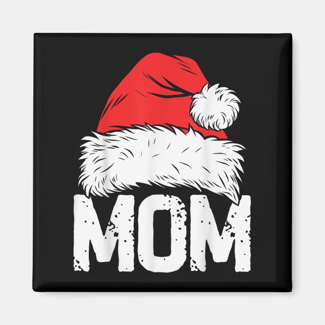 Mum Santa Christmas Family Matching Pyjamas Mama X Magnet (Front)