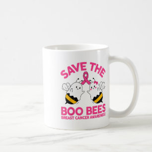 Mum Save The Breast Cancer Funny Halloween Boo Bee Coffee Mug