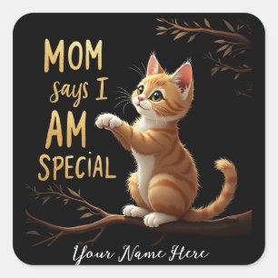 Mum Says I Am Special A Funny & Heartwarming Square Sticker