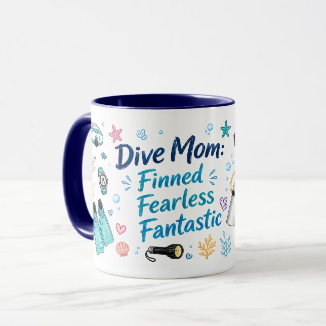 Mum SCUBA Diver Who Makes a Splash Mug (Front Left)