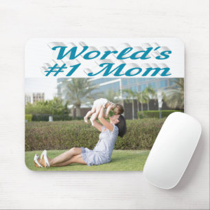 Mum sea blue photo mouse pad