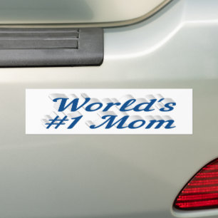 Mum sea blue text bumper sticker