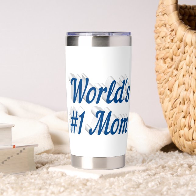 Mum sea blue text  insulated tumbler (Living Room (Rotated))