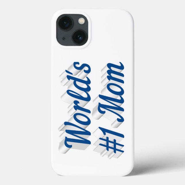 Mum sea blue text iPhone case (Back)