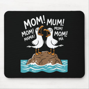 Mum Seagull Funny Mama Seagulls Mothers Day Humour Mouse Pad