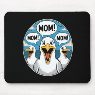 Mum Seagull Funny Mama Seagulls Mothers Day Humour Mouse Pad