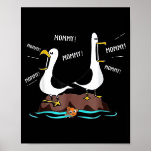 Mum Seagull Funny Mummy Seagulls Mothers Day Humou Poster
