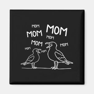 Mum Seagull Minimal Line Art Funny Mama Seagulls Magnet
