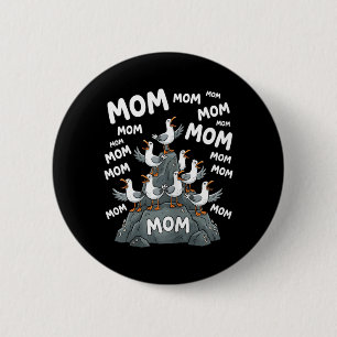 Mum Seagulls Funny Shouting Sea Bird Parenting 6 Cm Round Badge