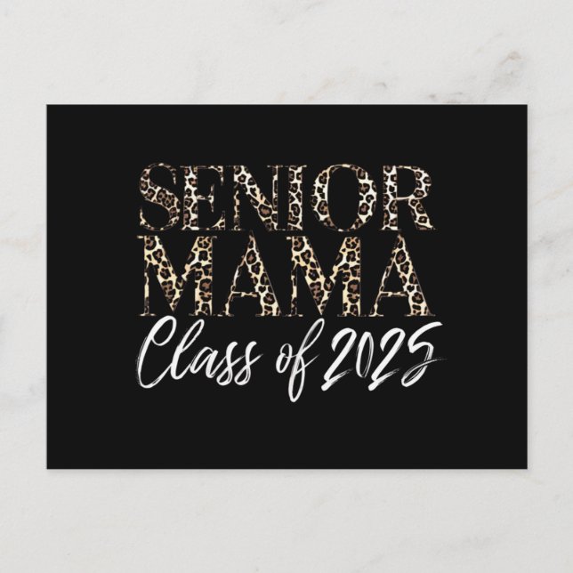 Mum Senior 2025 Proud Mum Of A Class Of 2025  Postcard (Front)