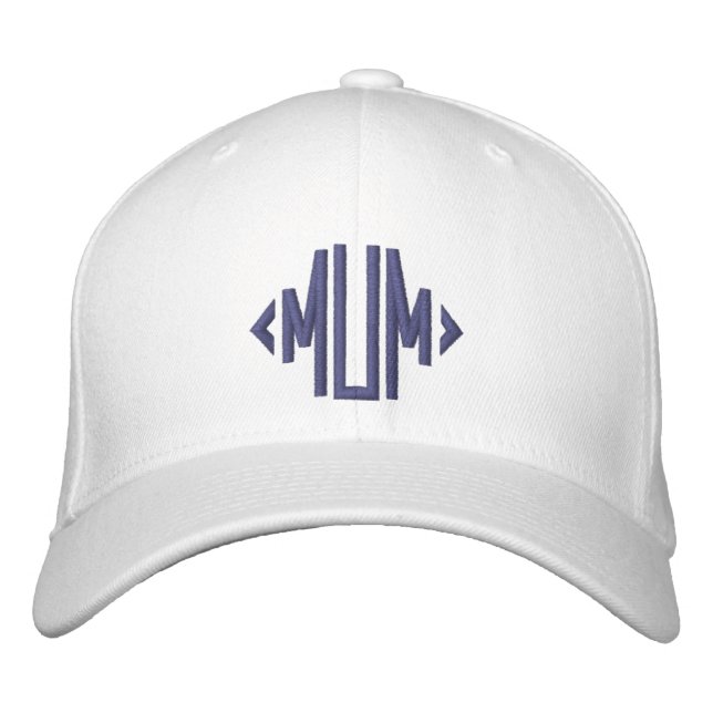 Mum Simple Modern Typography Custom Embroidered Hat (Front)