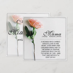 Mum – Simply Irreplaceable Classic Card - Rose M