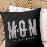 Mum Since 20XX Modern Simple Preppy Cushion<br><div class="desc">This simple and modern design is composed of san serif typography.</div>