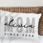 Mum Since 20XX Modern Simple Preppy Decorative Cushion<br><div class="desc">This simple and modern design is composed of san serif typography.</div>